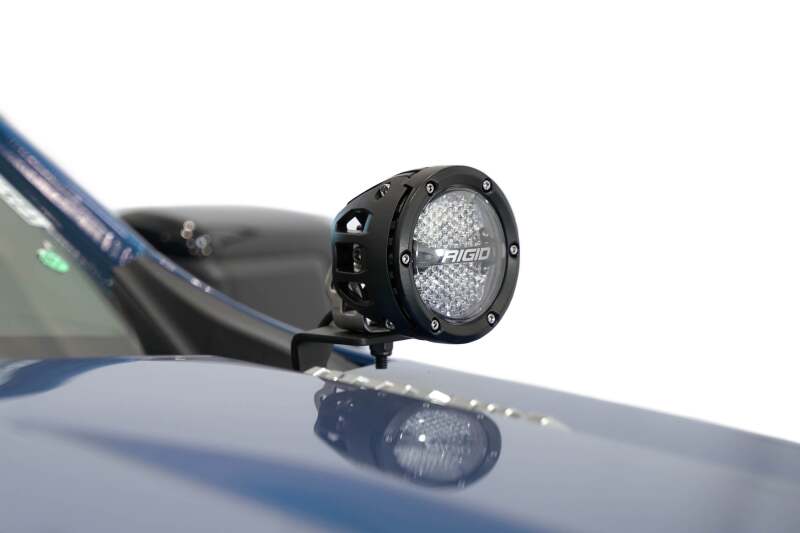 Chevrolet 1500 Light Brackets - Addictive Desert Designs - Ditch Light Brackets - Hammer Black - `22-`27